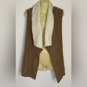 BCX Faux Fur Lined Vest size L